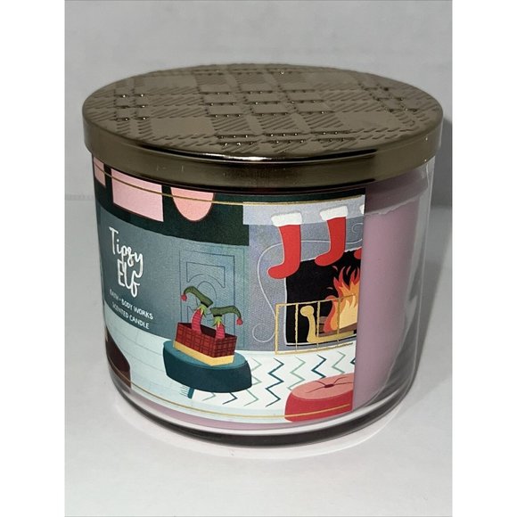 Bath & Body Works Candle TIPSY ELF 3 Wick Candle Day Exclusive NEW Holiday 2022 - Picture 6 of 16